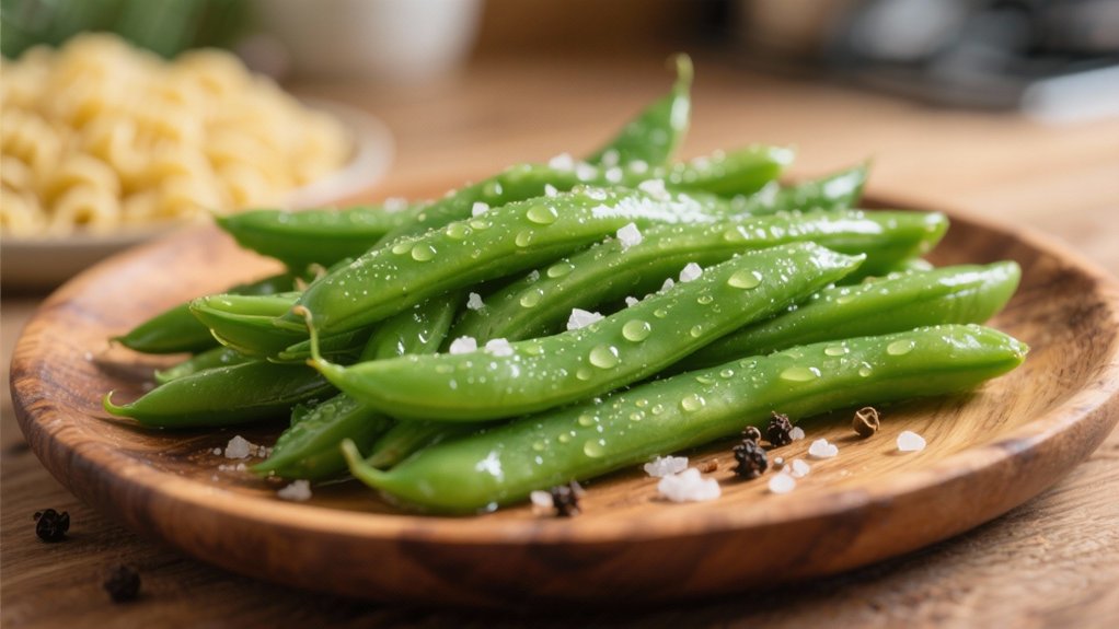 crisp nutritious steamed green beans