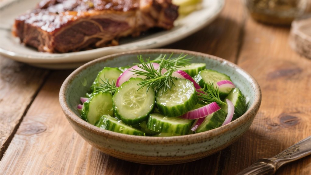 crisp pickled cucumber salad