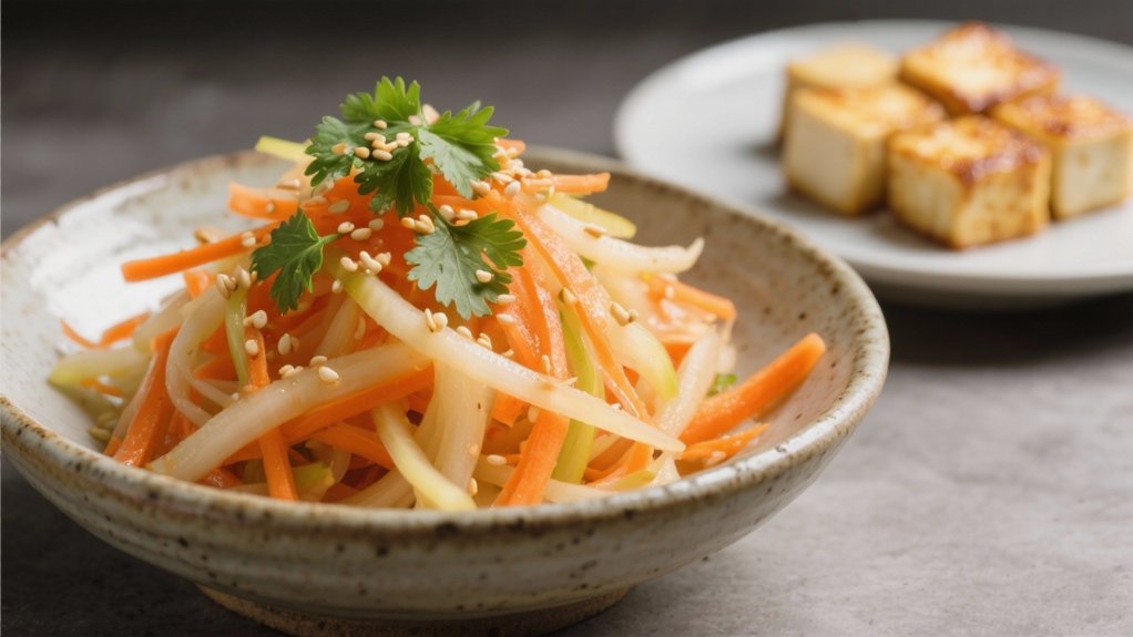 crisp pickled vegetable slaw