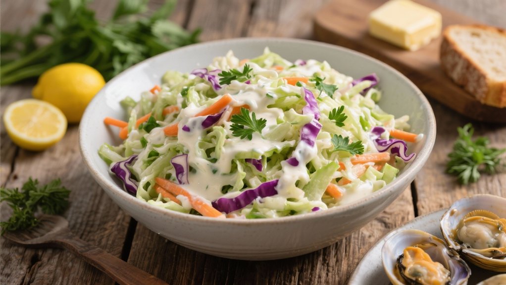 crisp refreshing coleslaw complement