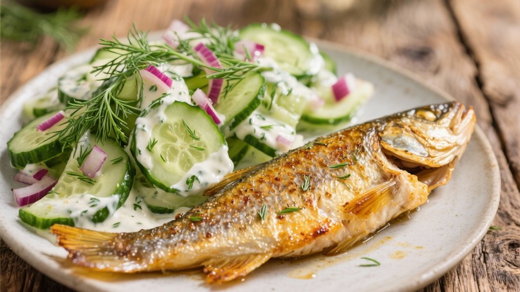 crisp refreshing cucumber dill salad