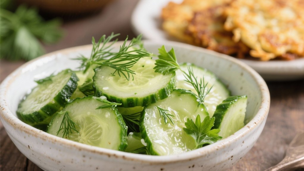 crisp refreshing cucumber dill salad