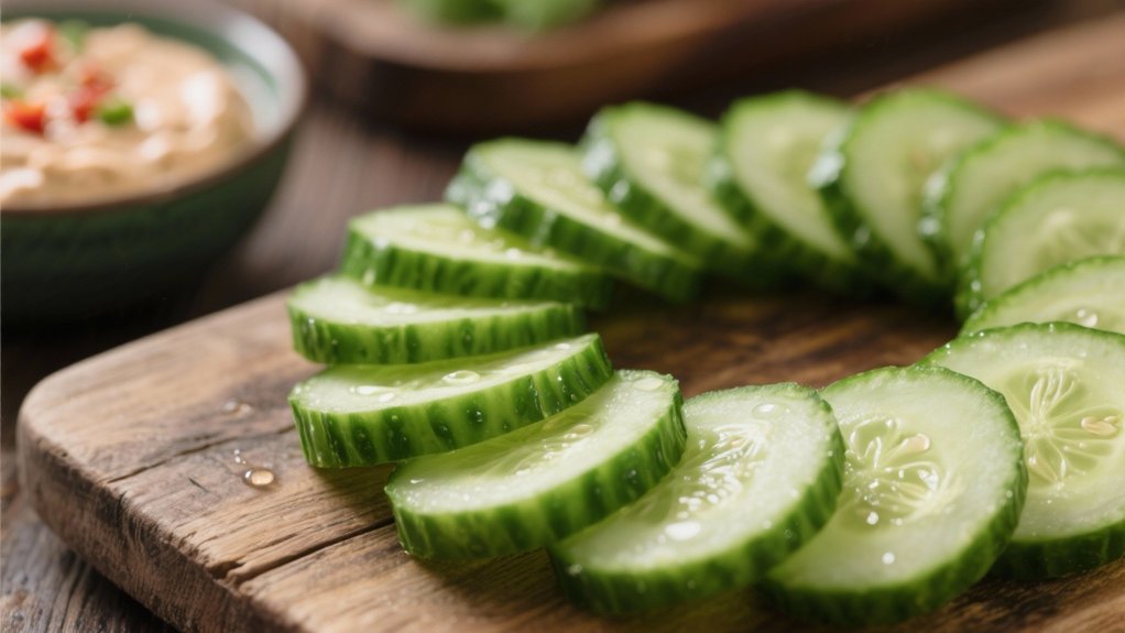 crisp refreshing cucumber rounds