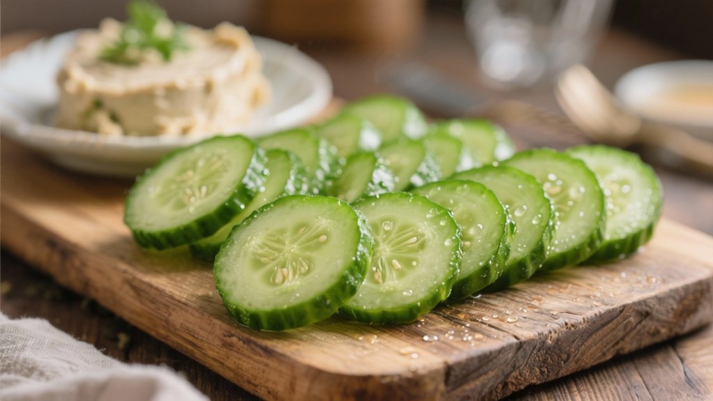 crisp refreshing cucumber rounds
