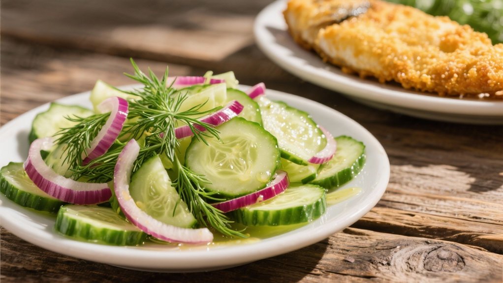 crisp refreshing cucumber salad