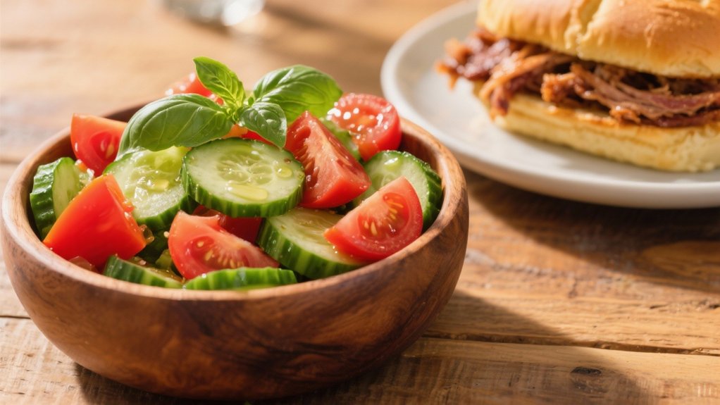 crisp refreshing cucumber tomato salad