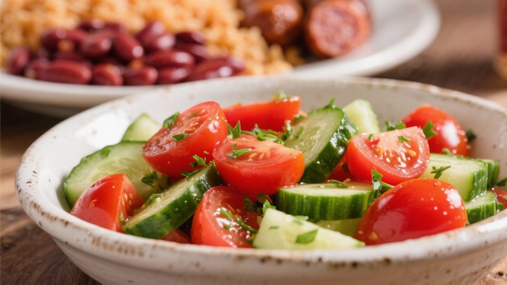 crisp revitalizing cucumber tomato salad
