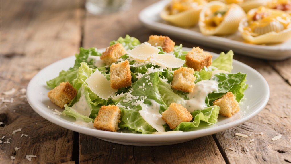 crisp romaine homemade croutons