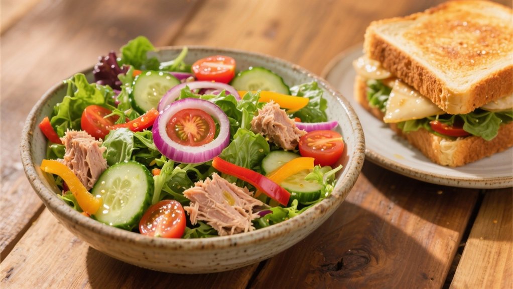 crisp salad balances richness