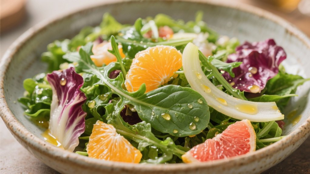 crisp salad complements ceviche