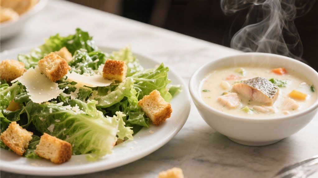 crisp salad complements chowder