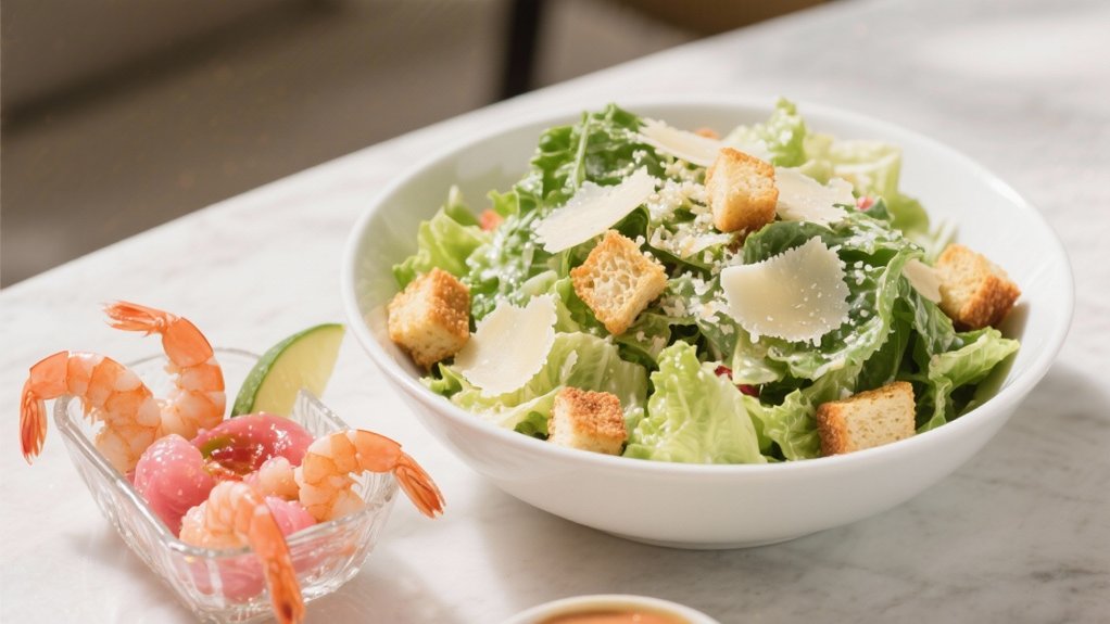 crisp salad complements seafood