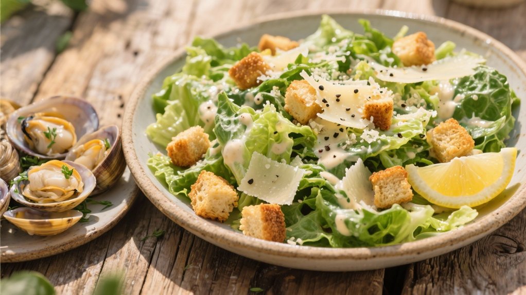 crisp salad complements seafood