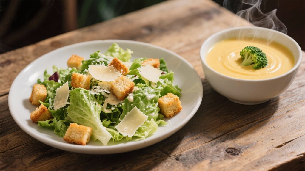 crisp salad complements soup