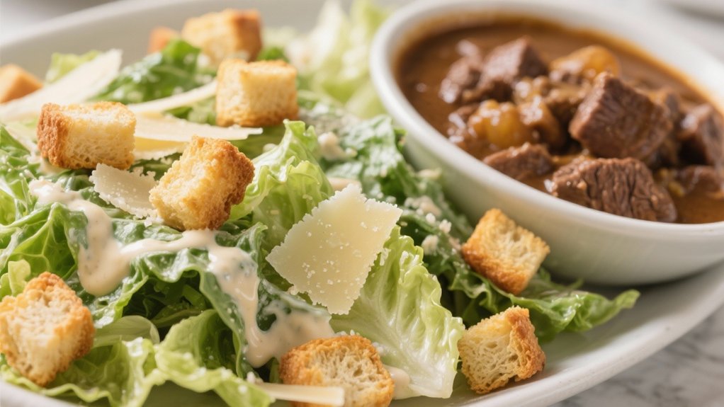 crisp salad complements stew