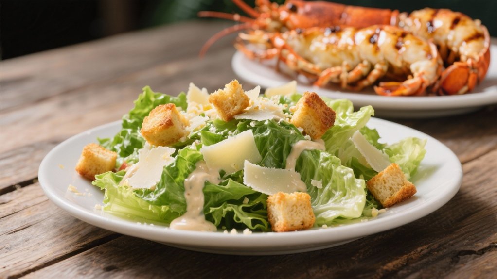 crisp salad enhances lobster