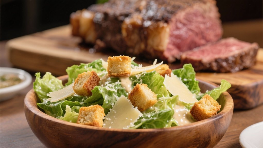 crisp salad enhances prime rib