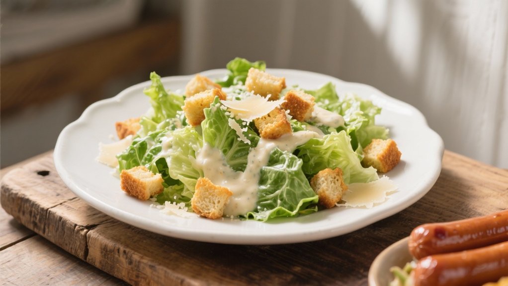 crisp salad enhances richness