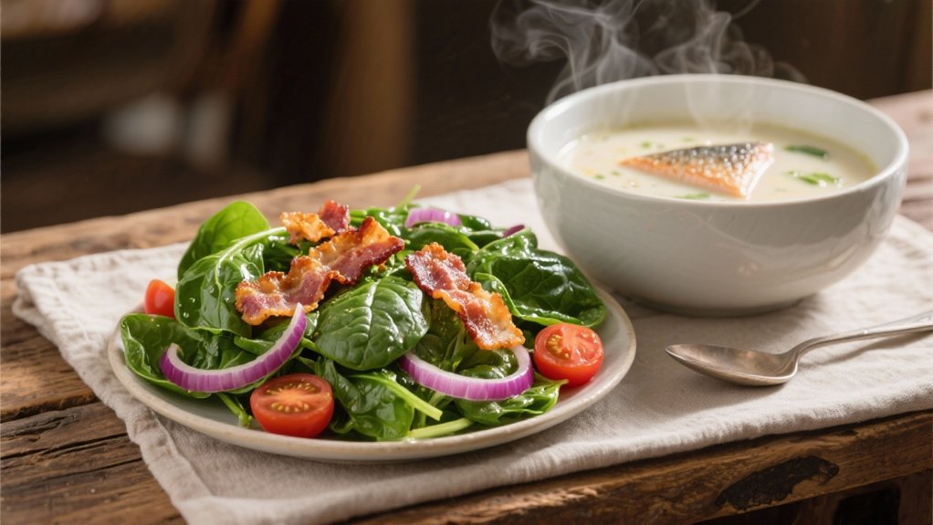 crisp salad with bacon