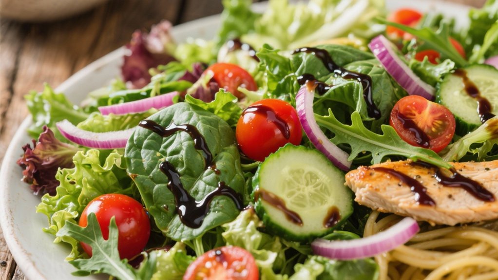 crisp salad with balsamic