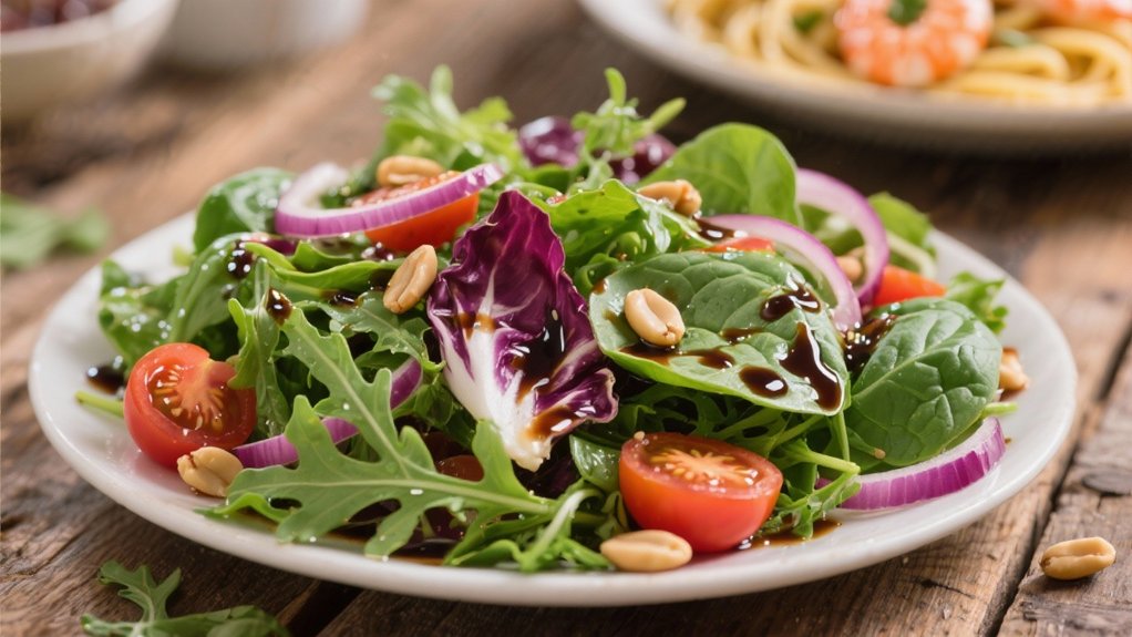 crisp salad with balsamic vinaigrette