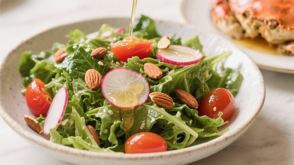 crisp salad with champagne dressing