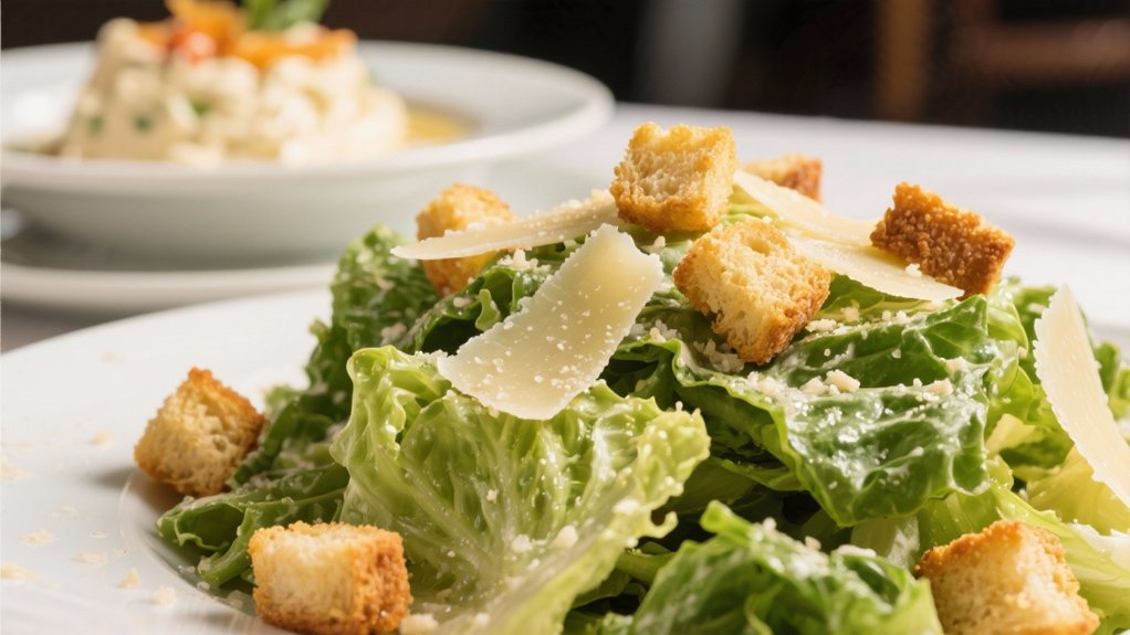 crisp salad with croutons