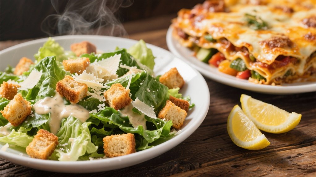 crisp salad with croutons