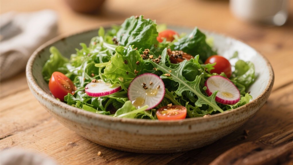 crisp salad with cumin dressing