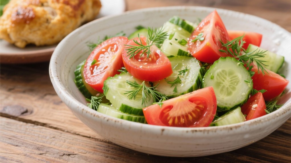 crisp salad with fresh herbs
