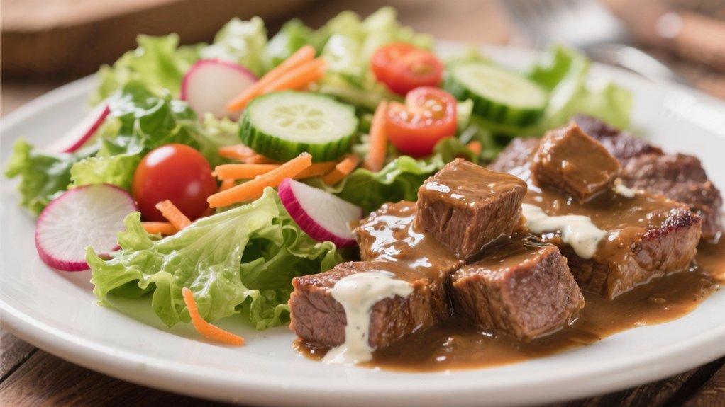 crisp salad with ranch