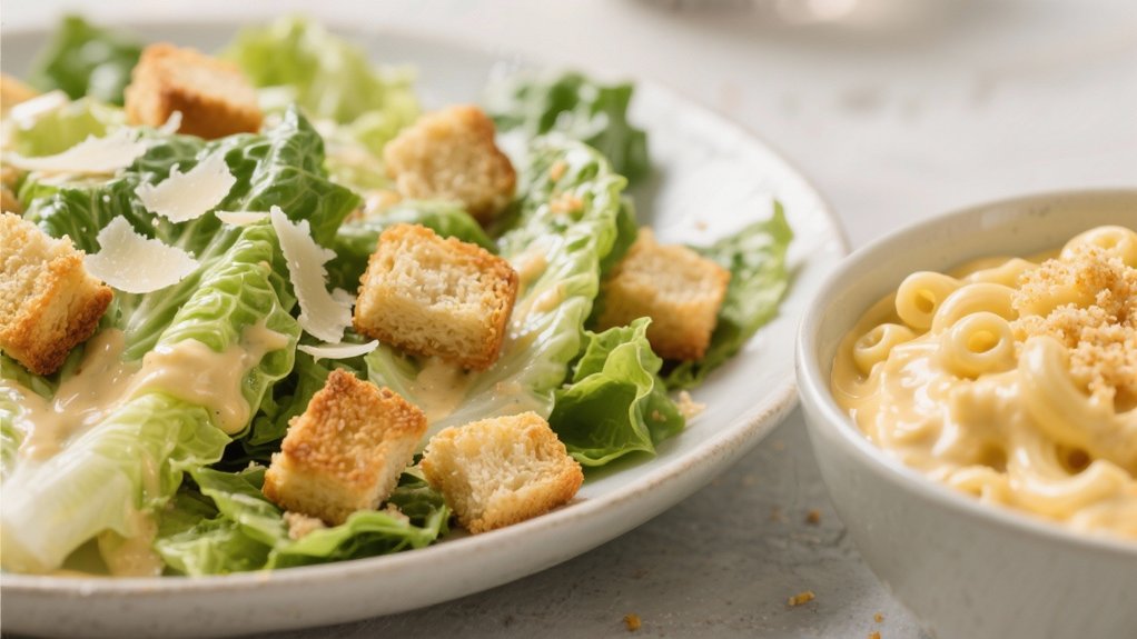 crisp salad with tangy dressing