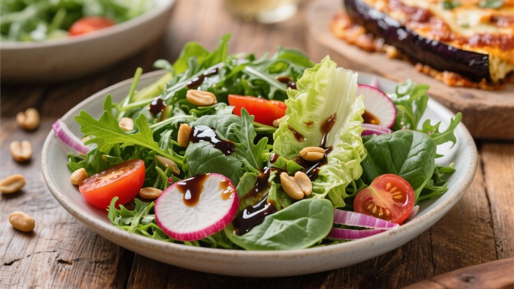 crisp salad with vinaigrette