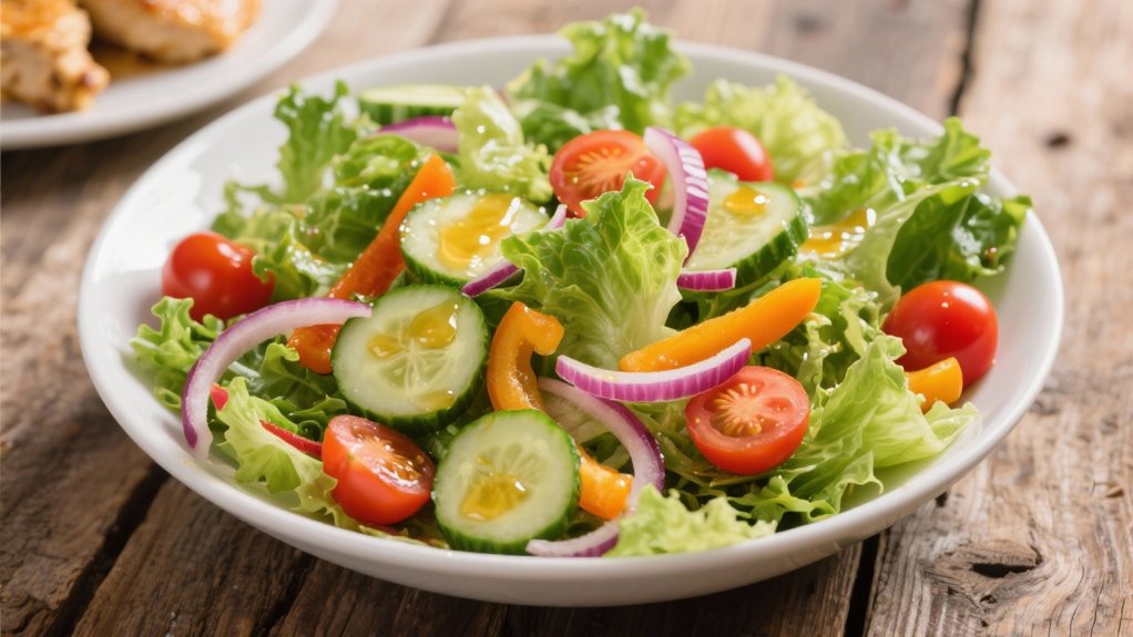 crisp salad with vinaigrette