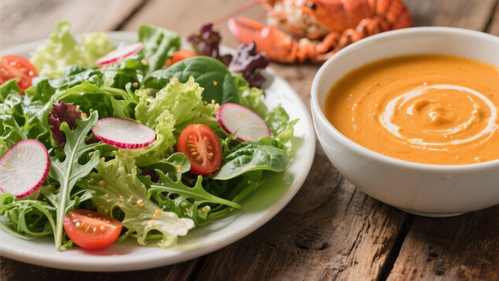 crisp salad with vinaigrette