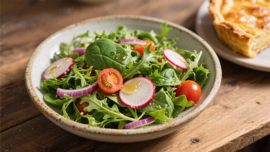 crisp salad with vinaigrette