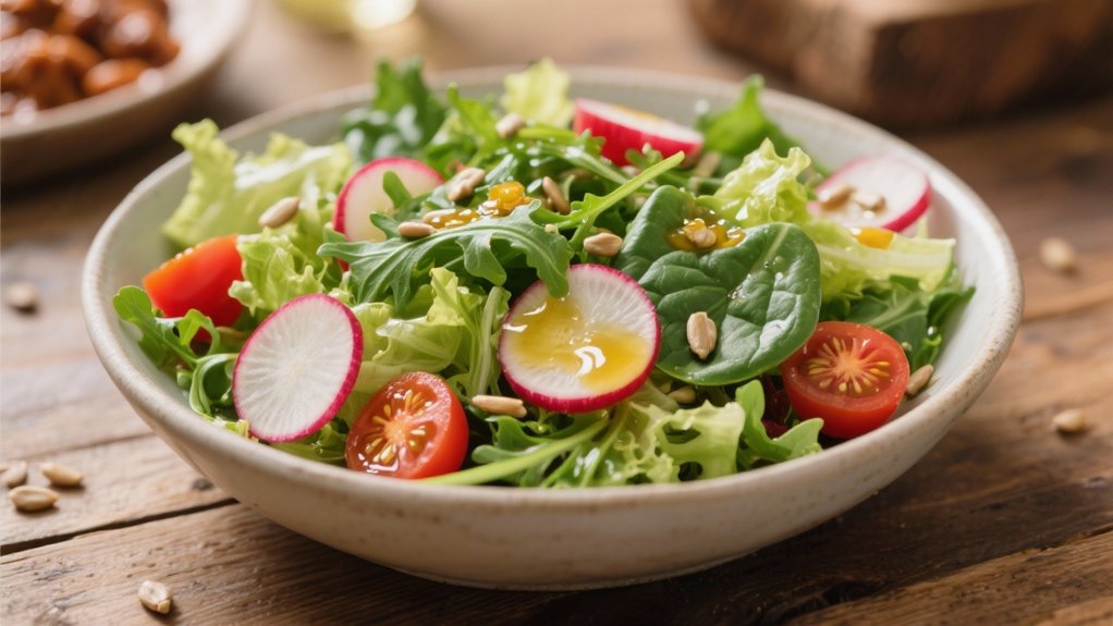 crisp salad with vinaigrette