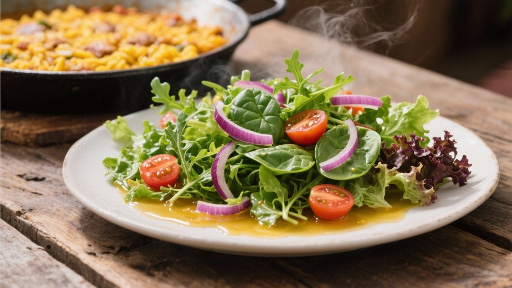 crisp salad with vinaigrette