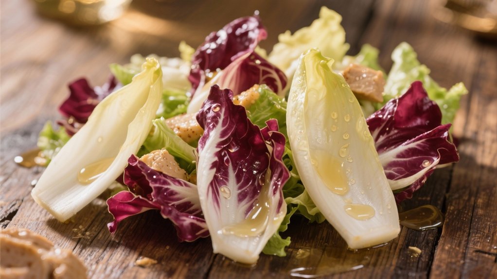 crisp salad with vinaigrette