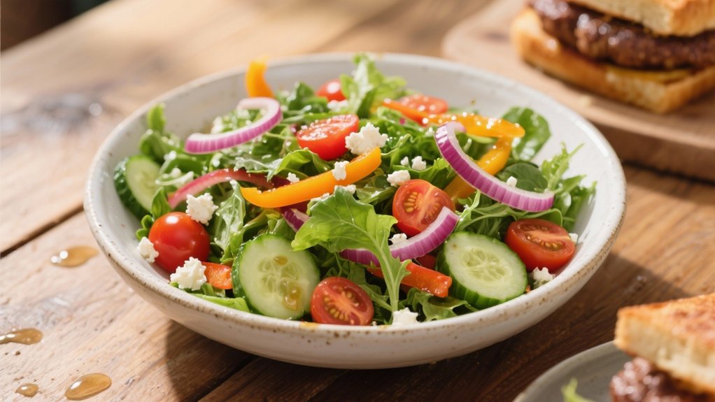 crisp salad with vinaigrette