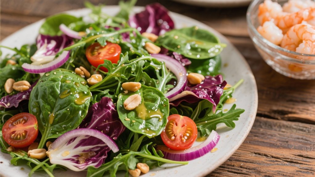crisp salad with vinaigrette