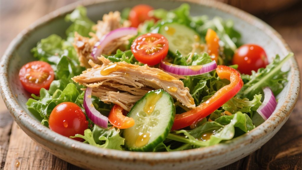 crisp salad with vinaigrette