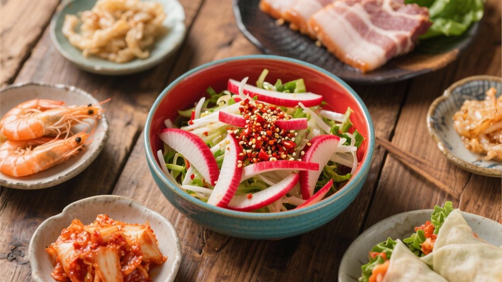 crisp spicy radish salad