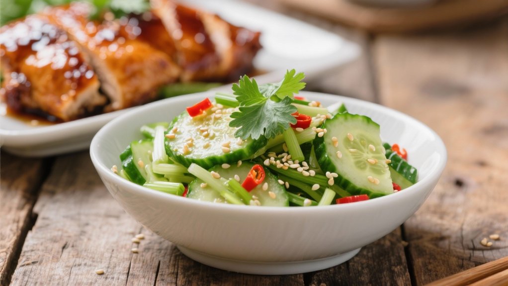 crisp tangy asian cucumber salad