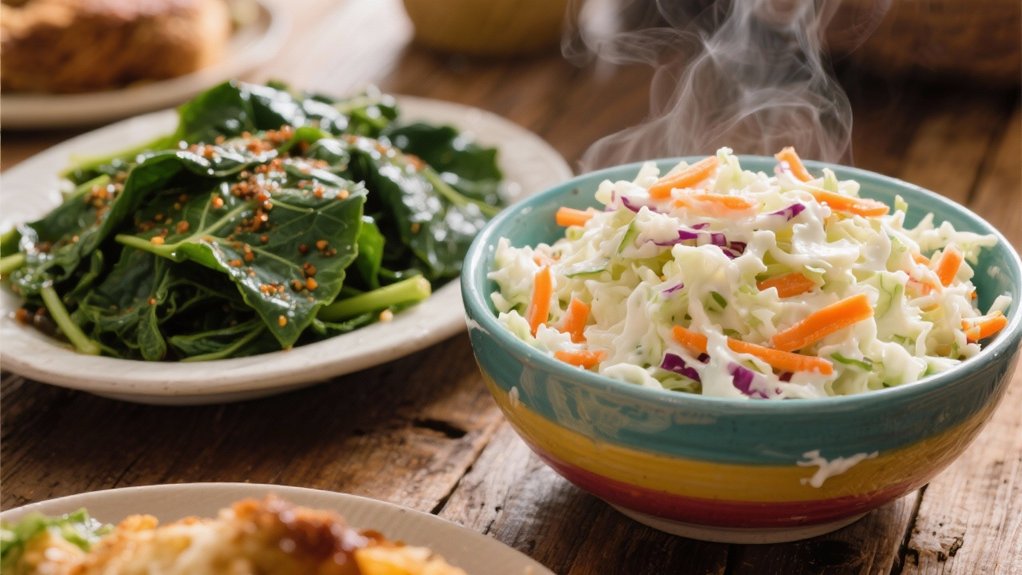 crisp tangy coleslaw contrast