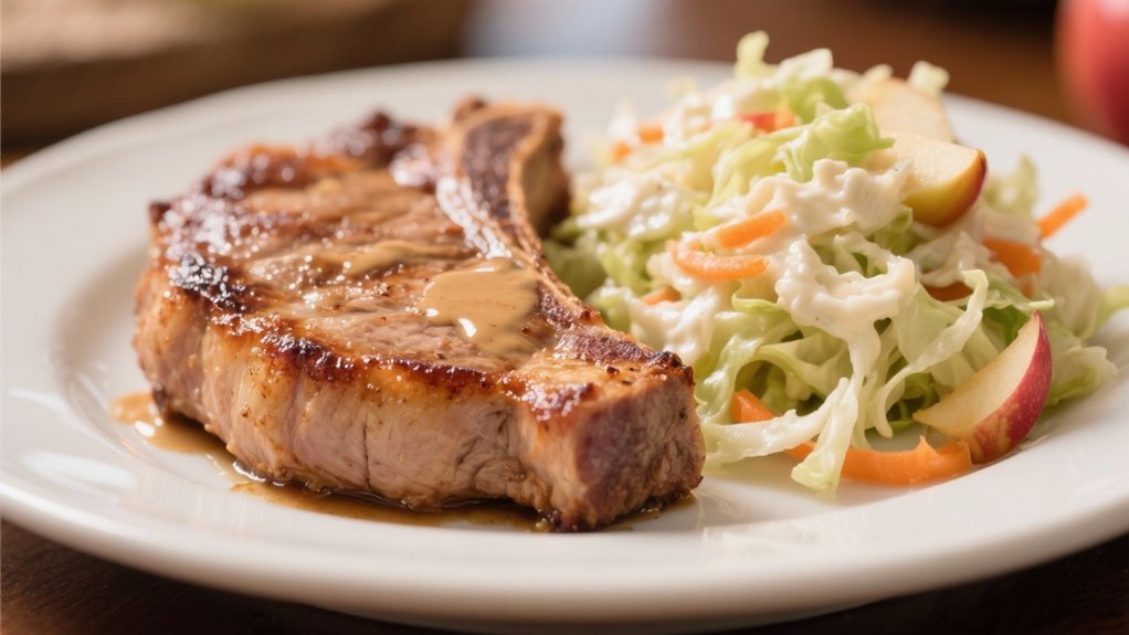 crisp tangy coleslaw contrast