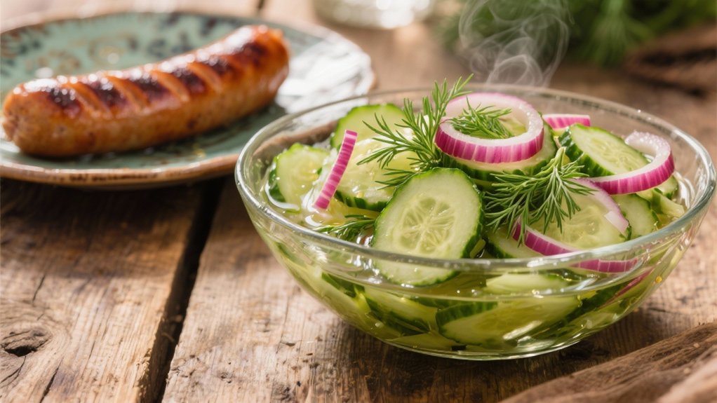 crisp tangy cucumber salad