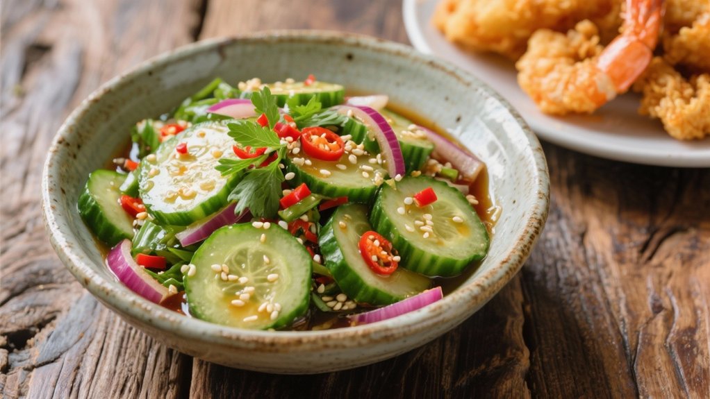 crisp tangy cucumber salad