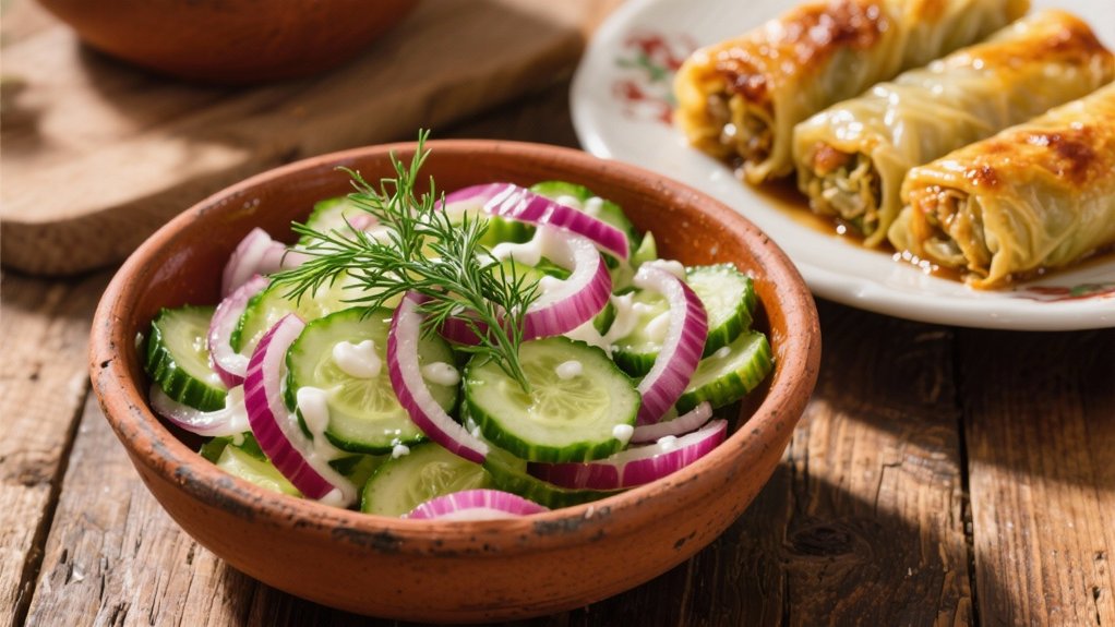 crisp tangy cucumber salad