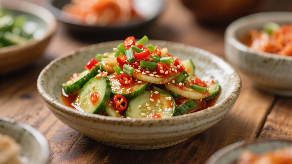 crisp tangy garlicky cucumber salad